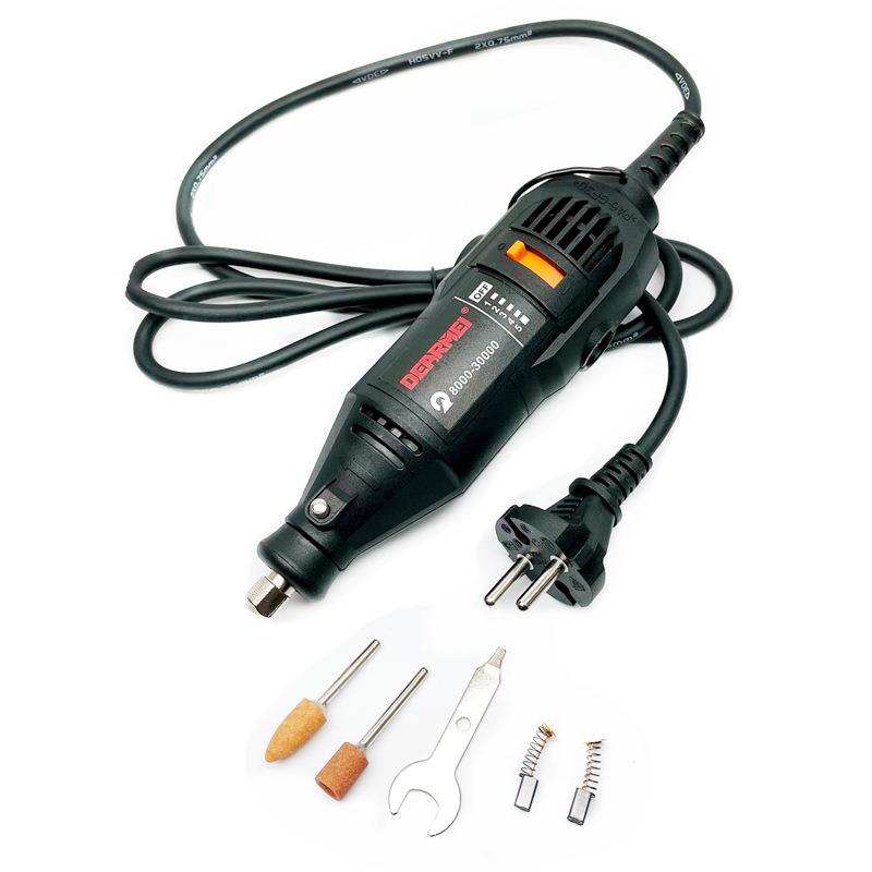 130W迷你电磨机打磨钻孔切割多功能手电钻雕刻机调速美缝DIY电动