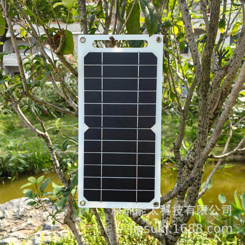 太阳能电池板，7W户外轻便式太阳能充电板 usb5V应急手机充电器