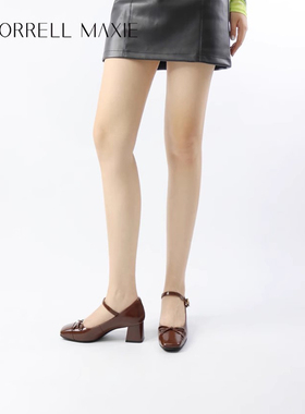 Morrell Maxie法式玛丽珍鞋女秋季小个子百搭高跟鞋｜MW243047BR