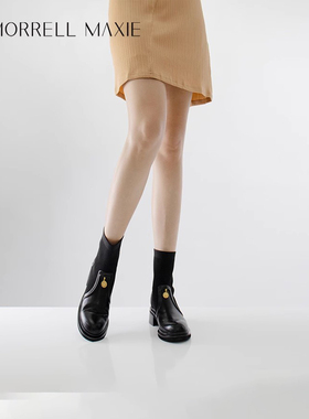 Morrell Maxie黑色针织袜筒靴女冬季厚底增高短靴｜MW244030BK