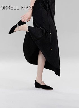 Morrell Maxie黑色平底玛丽珍女春季新款尖头小羊皮｜MW241082BK