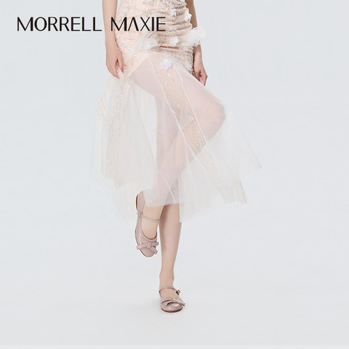 Morrell Maxie粉色圆头满钻饰扣娃娃头平底玛丽珍｜MW261021PK