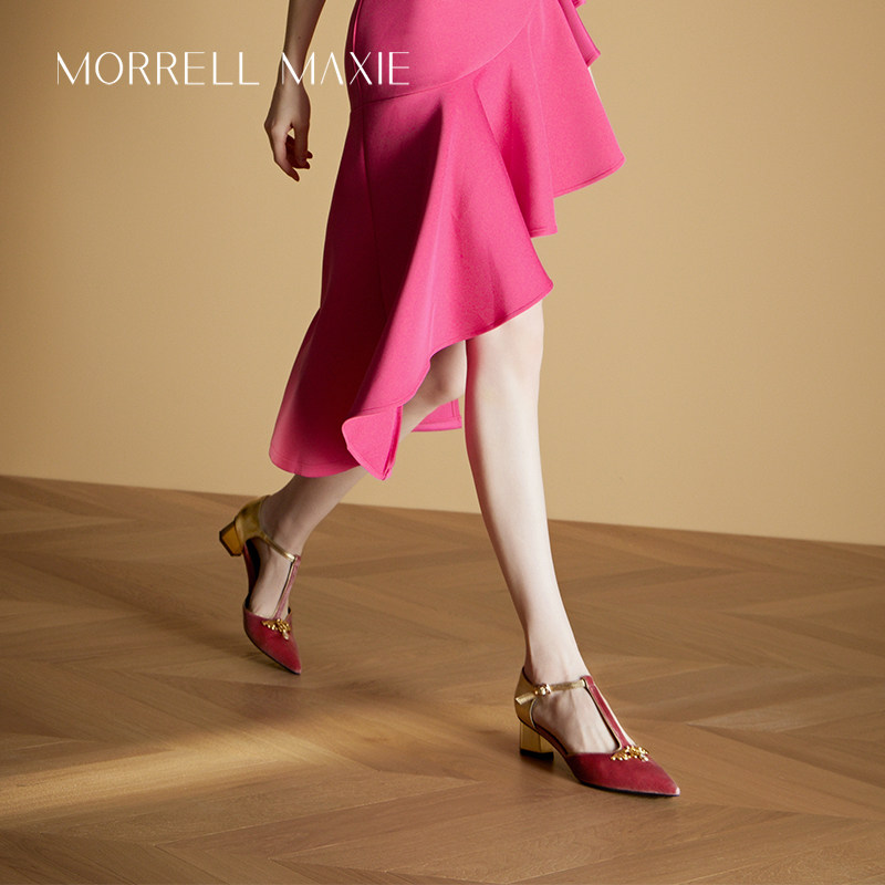 气质优雅T字带奥赛小粗跟复古鞋女 Morrell Maxie|MW233058PK