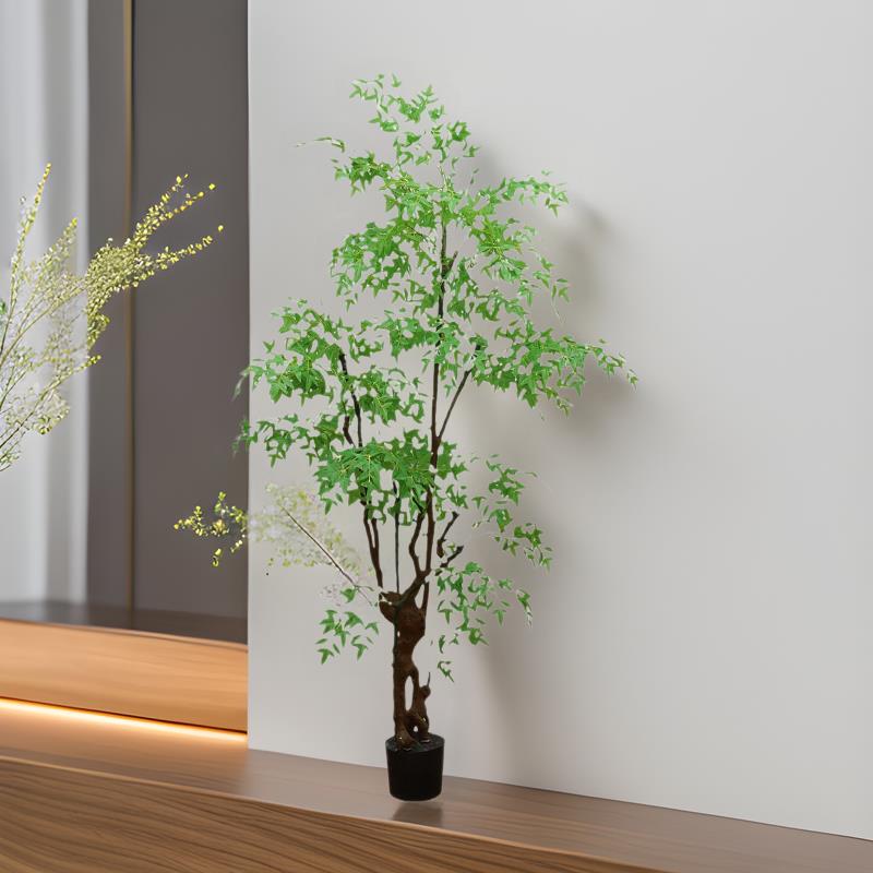 仿真南天竹植物盆栽仿生绿植大型假树造景客厅家居摆件装饰盆景