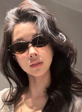 小棕镜 2025新款复古猫眼墨镜女款高级感防紫外线UV400茶色太阳镜