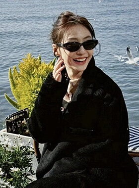 2025新款韩版复古GM猫眼墨镜女款潮小脸时髦高级感街拍ins太阳镜