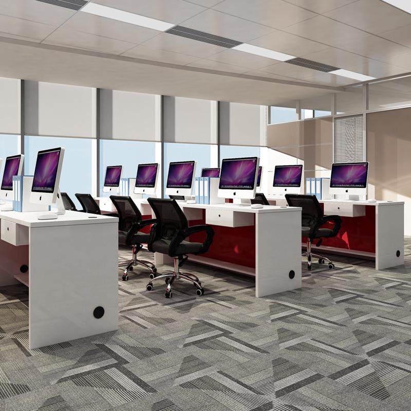 职员办公桌3人4人电脑接待台双人员工位房产中介公司销售桌椅组合