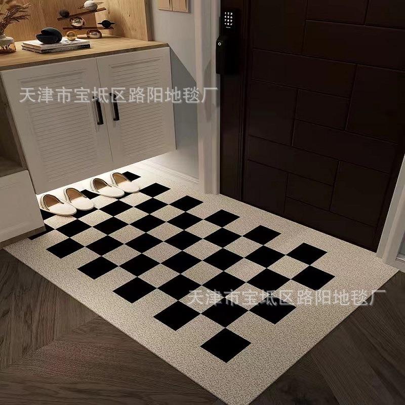 入户门丝圈地垫室外耐用耐磨进门加厚简约蹭土门垫高弹塑料脚垫子