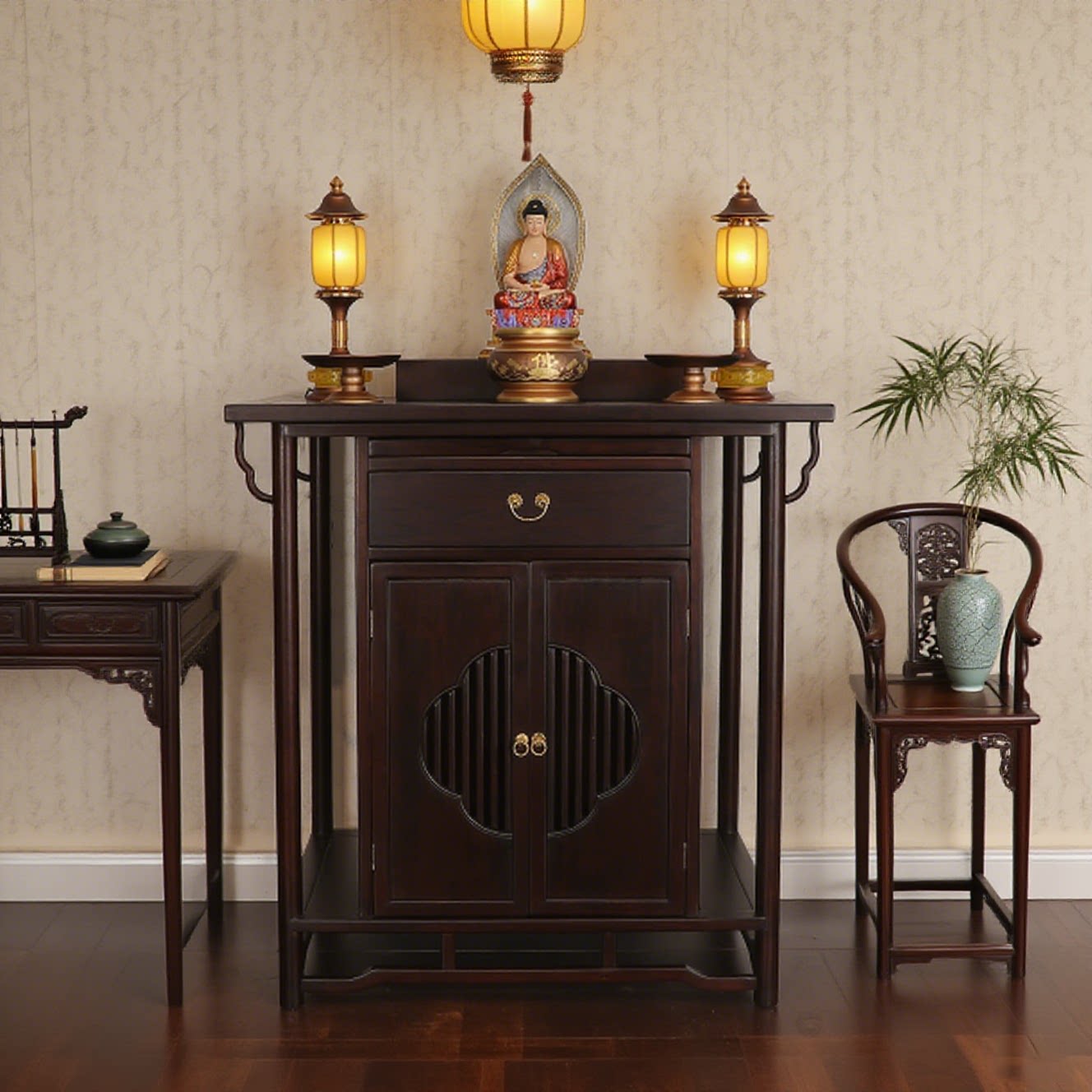 新中式佛柜佛堂实木佛堂中堂神台供桌佛台香案家用现代供香火桌