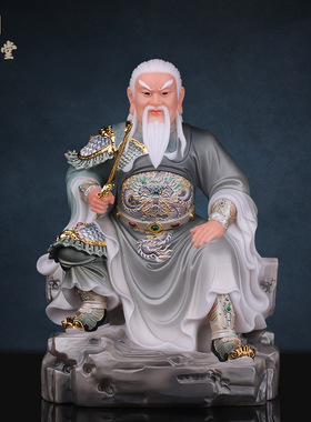 合成玉石粉中式佛堂装饰摆件