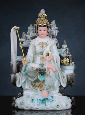 地母娘娘神像仿汉白玉后土娘娘后土夫人地姥娘娘地母元君佛像摆件