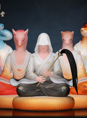 合成玉石中式佛堂装饰摆件