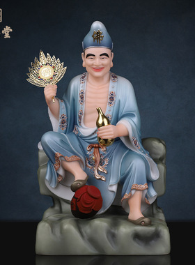 合成玉石粉中式佛堂装饰摆件