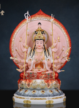 合成玉石中式佛堂装饰摆件