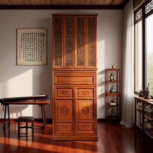 神龛红木藏式实木佛龛供桌神台观音菩萨家用新中式立柜财神柜带门