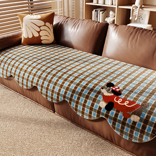 透气毛绒沙发四季加厚垫子新款防滑盖布垫布沙发垫盖巾异形坐垫子