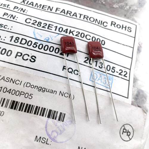 GD原装 厦门法拉 CBB 0.1uf 104 100nf 63v 100v薄膜电容CL21 5mm