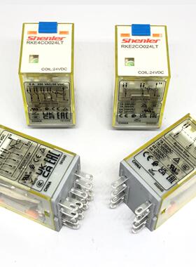申乐RKE2C0024LT RKE4CO024LT 24LTD底座SYF08A SKF14A-E继电器