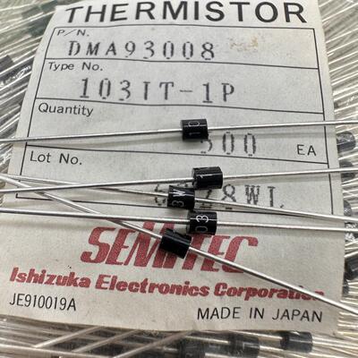 日本石塚103IT-1P 3P NTC热敏电阻10K 1%3435K原装R-1封装SEMITEC