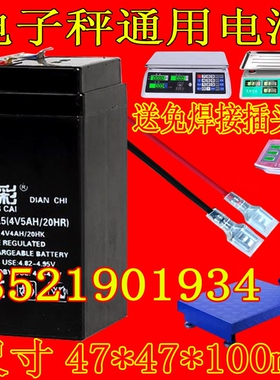 永彩YONGCAI蓄电池2FM4.5 4V5AH/20HR电子秤电池 台秤 吊钩秤电瓶