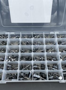 36种容值(0.1uf-2200uf)1000uf 25V35V插件铝电解电容器盒960PCS