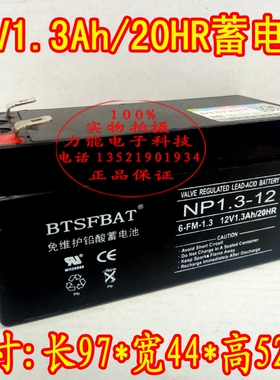 12V1.3AH蓄电池NP1.3-12/FM1213卷帘门门禁消防UPS电源应急灯