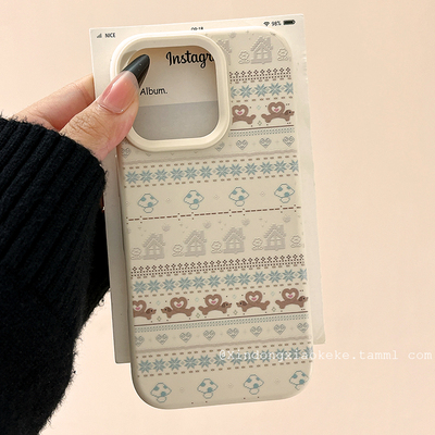 简约ins韩系横排房屋手机壳