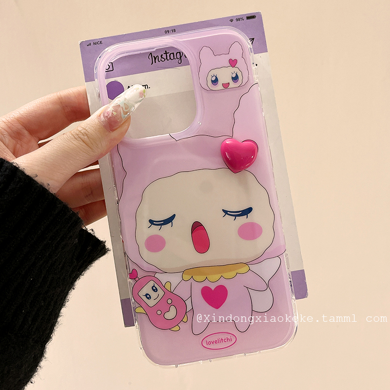 可爱卡通拓麻歌子适用苹果iPhone16ProMax手机壳15新款14少女心13小众14promax硅胶16pro创意15pro高级感全包
