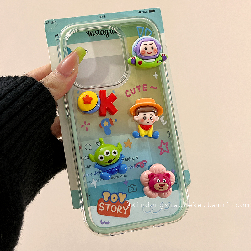 可爱卡通立体公仔玩具总动员适用苹果iPhone16ProMax手机壳15pro新款14创意13小众14promax硅胶16Pro超火全包