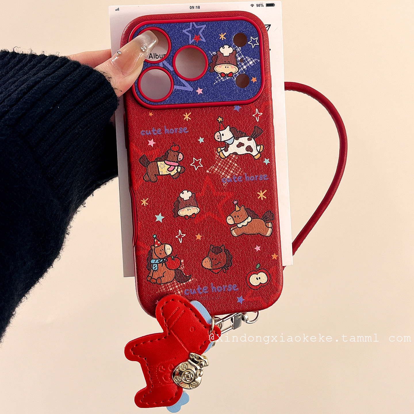 新年红色星星可爱小马适用苹果iPhone17ProMax手机壳16pro新款15带挂绳小众14promax皮质17pro创意大视窗全包,3C数码配件,手机保护套/壳,淘宝优惠券,粉丝福利购,淘宝优惠卷