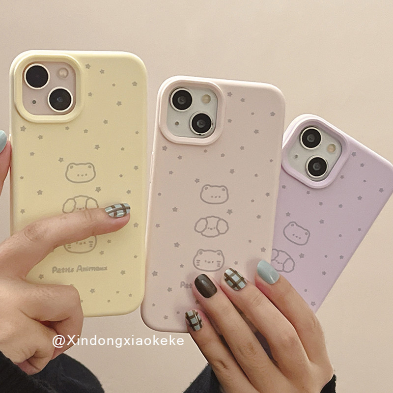 趣味可爱卡通超萌适用苹果iPhone16ProMax手机壳15pro新款14防摔13小众女款14pro硅胶12简约情侣全包16plus软
