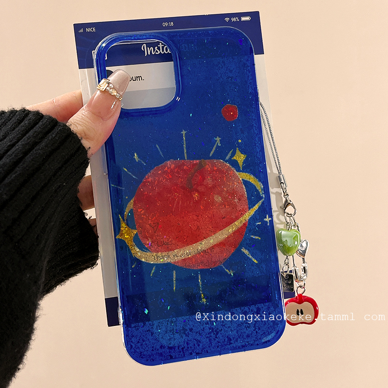 ins风克莱因蓝闪粉红苹果适用苹果iPhone16ProMax手机壳15pro新款14高级感13小众14promax硅胶16pro女15全包