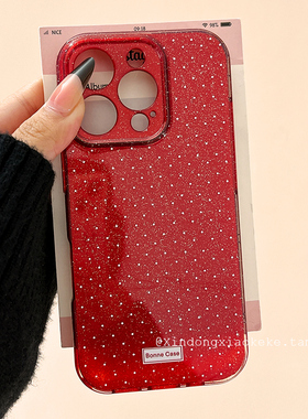 新年红色简约波点适用苹果iPhone16ProMax手机壳15新款14高级感13小众女14promax喜庆16pro硅胶15pro防摔全包