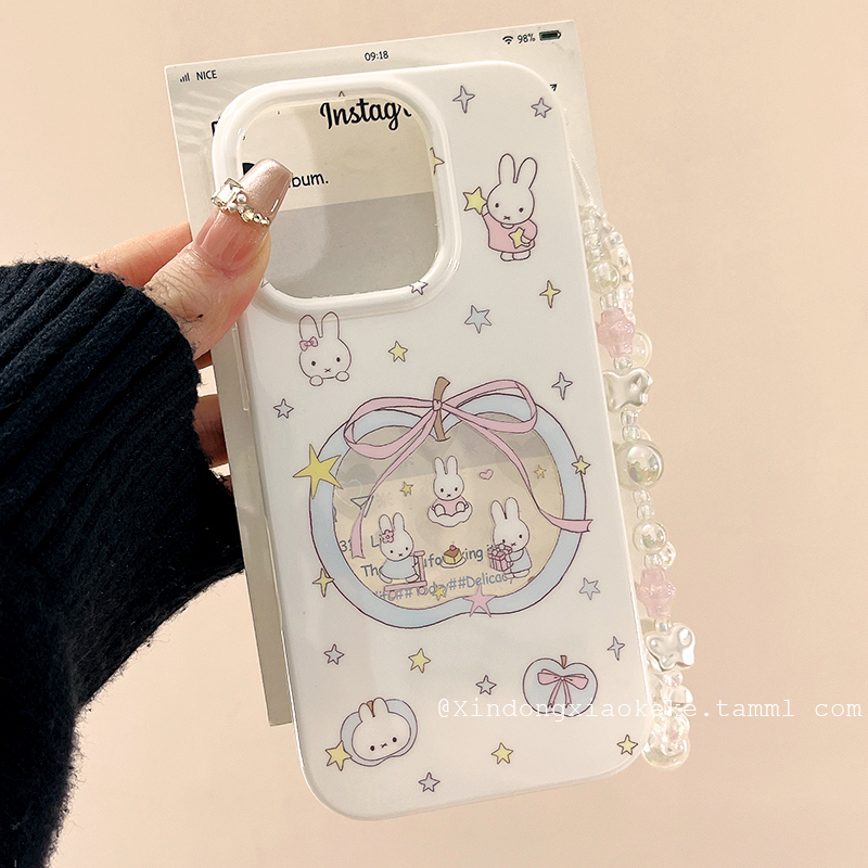 蝴蝶结米菲兔适用苹果手机壳