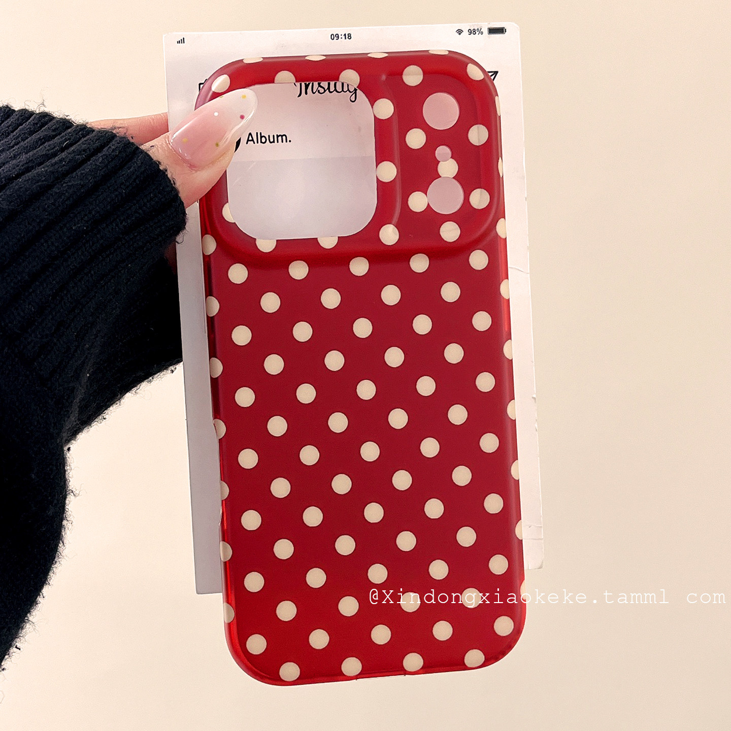 新年简约红色波点磨砂适用苹果iPhone17ProMax手机壳16pro新款15小众14pro情侣15promax硅胶17pro网红13全包,3C数码配件,手机保护套/壳,淘宝优惠券,粉丝福利购,淘宝优惠卷