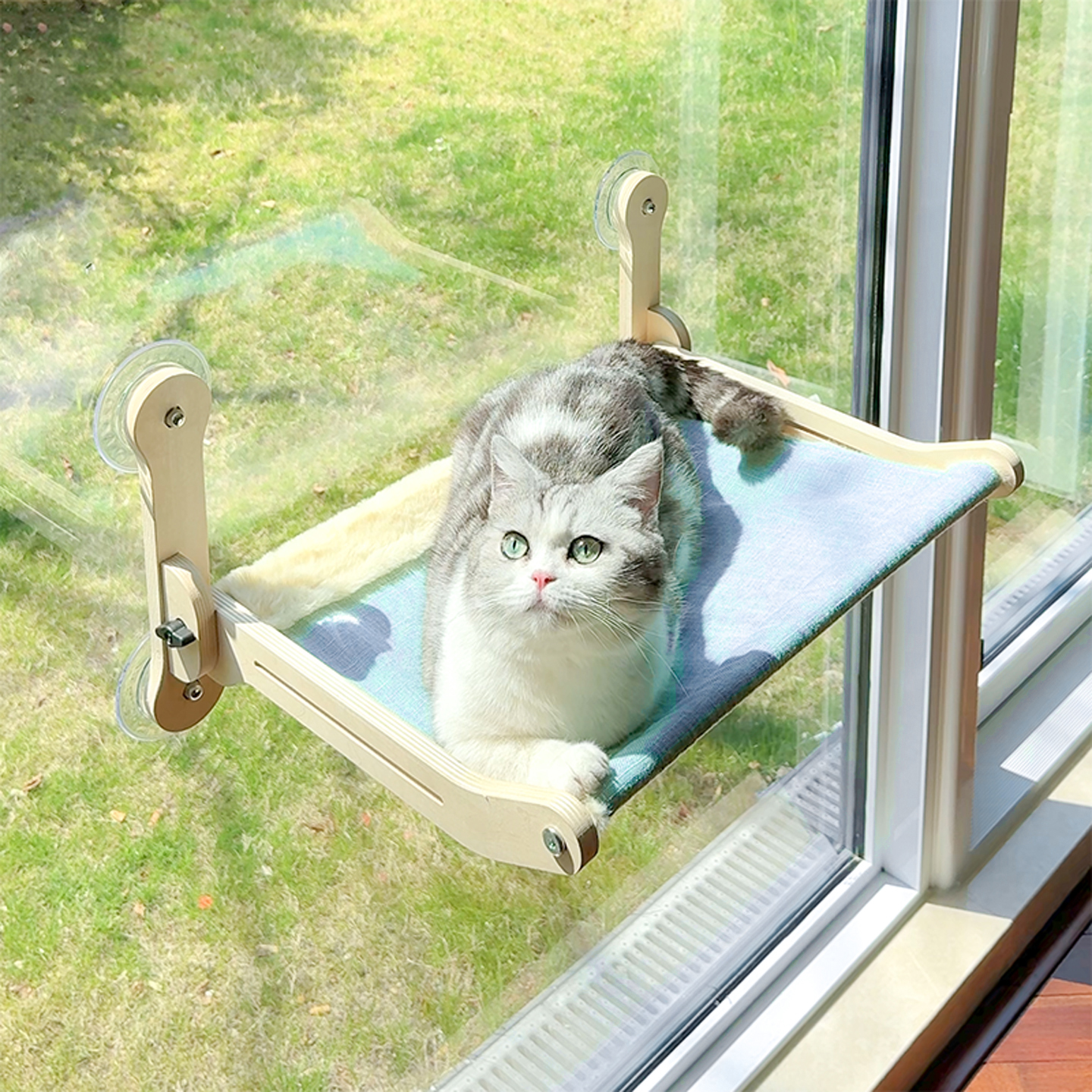 猫咕哩猫吊床吸盘式玻璃猫床用品窗户猫咪挂床晒太阳神器四季猫窝