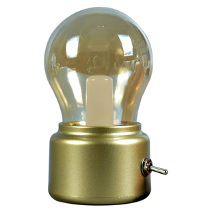 极速复古灯泡创意摆件小夜灯ins风卧室床头台P灯充电式酒吧桌面氛