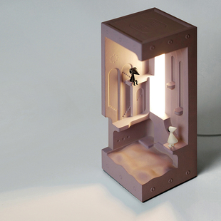 极速無非/纪念碑谷水o泥台灯摆件设计师礼物卧室夜灯ins创意建筑