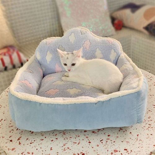 极速宠物a用品猫咪窝狗窝狗垫子云朵靠背毛绒保暖加厚可拆洗狗床