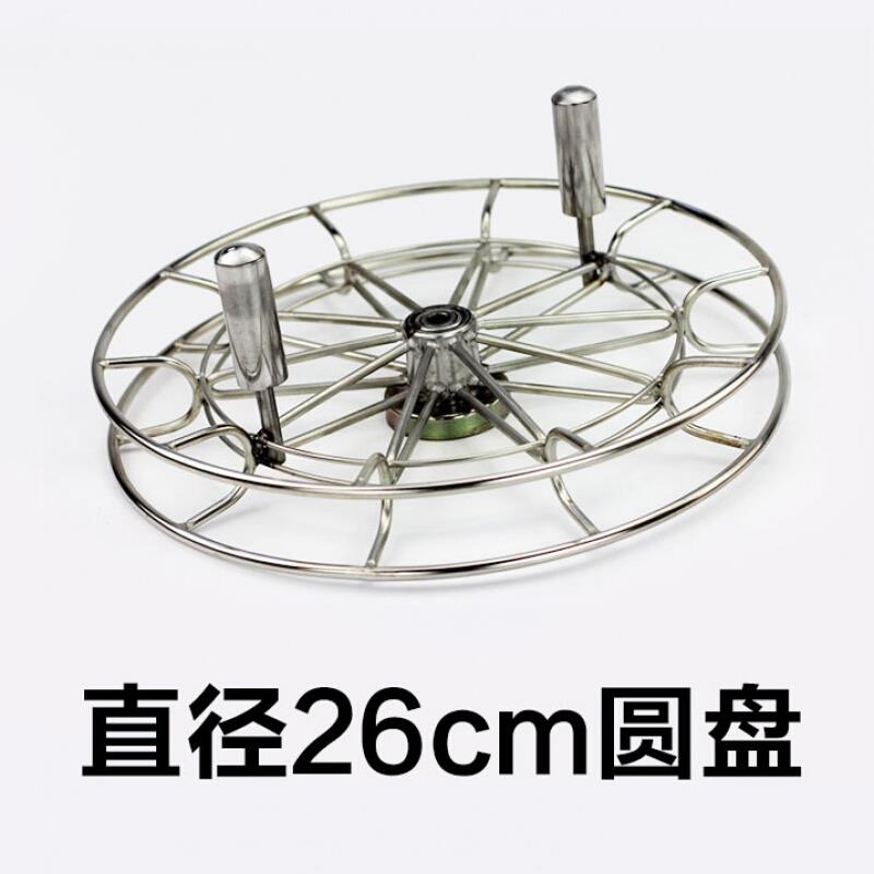 新品不锈钢风筝轮风筝线轮v配件背带出线器刹车把不锈钢盘钓鱼轮图片