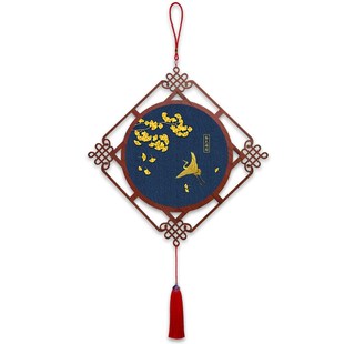 新品入户门吉祥挂件中国结玄w关装饰画餐厅书房过道挂饰中国风花