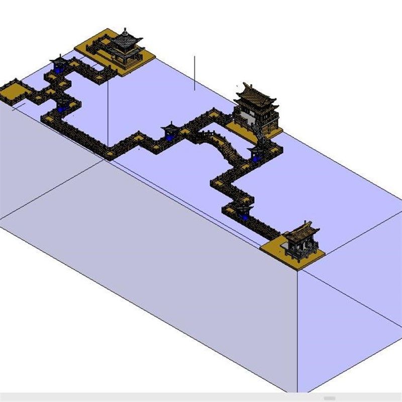 极速鱼缸摆件装饰品模型3D打印z(私人定制)饰品中国古建筑diy古
