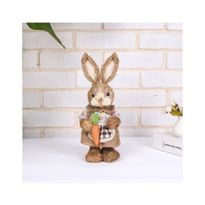 极速Cute Straw Rabbit Bunny Easter Decorations HToliday Home