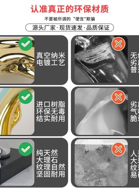 极速创意大摆件轻奢别墅样板x间客厅玄关家居装饰艺术品简约抽象