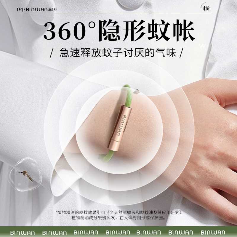极速BinWan驱蚊手环防蚊神器随身户外成人M大人女生防蚊虫贴夏季