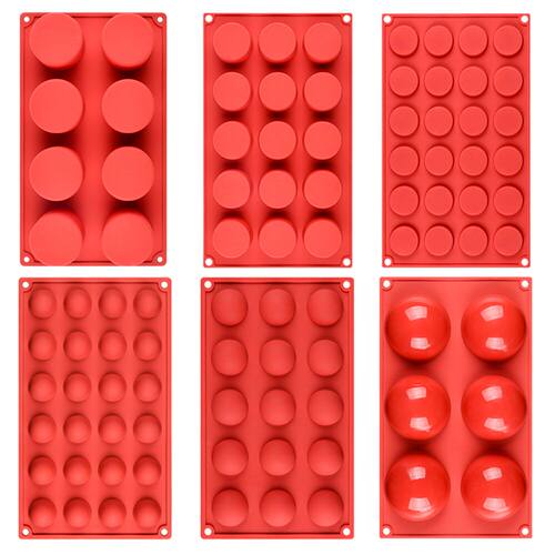 新品SJ 9 Types Half Sphere/Flat Round SilicoPne Mold Cake De