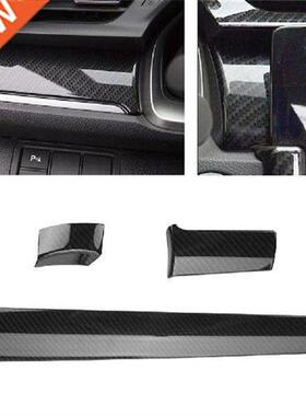 极速3Pcs ABS Black Front Center CControl Dashboard Stripe Co