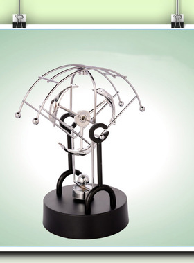 极速牛顿创意旋转海豚q永动仪 物理模型磁力摆金属工艺摆件新奇特