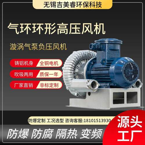 气体粉尘煤安防爆BT4CT4防爆直连拖泵漩涡式气泵4kw漩涡高压风机