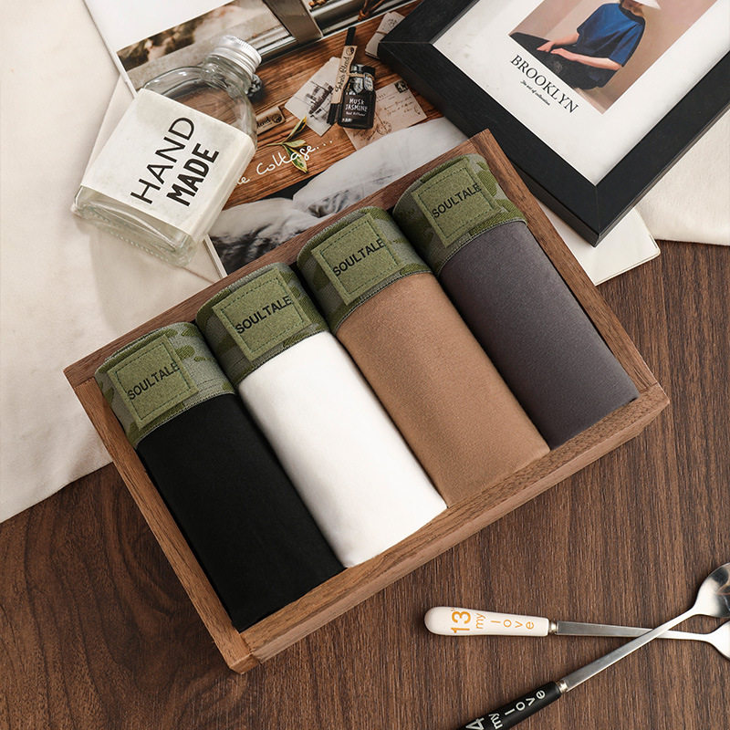 男士内裤男纯棉透气潮流2025新款10A艾草抑菌裆大码平角四角短裤,女士内衣/男士内衣/家居服,男平角内裤,淘宝优惠券,粉丝福利购,淘宝优惠卷